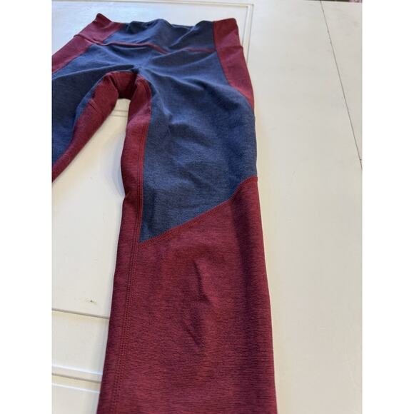 Outdoor Voices Colorblock Leggings Yoga Blue Red XS - Picture 2 of 5